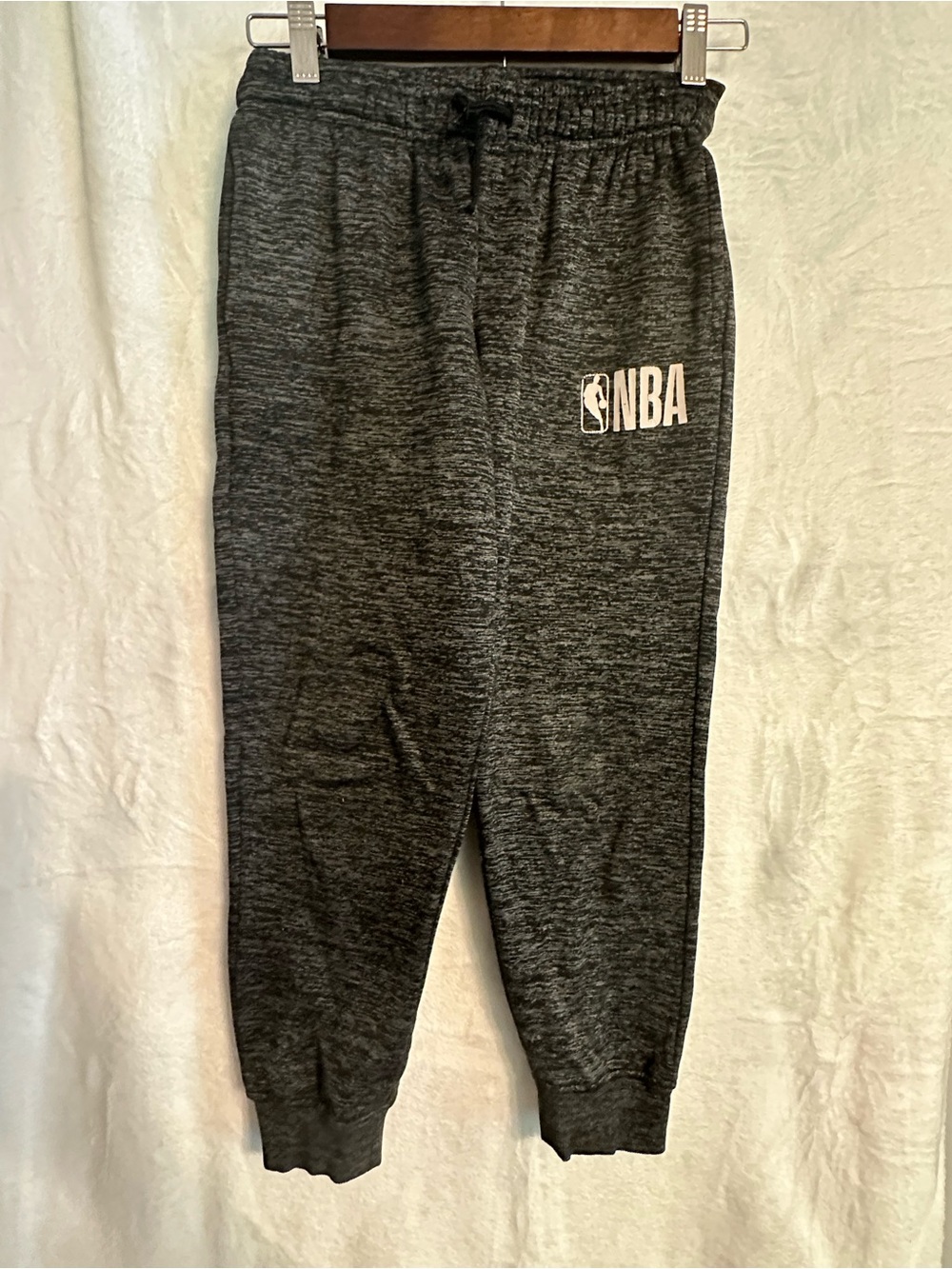 NBA Charcoal Gray Boys' Jogger Sweatpants with Logo
